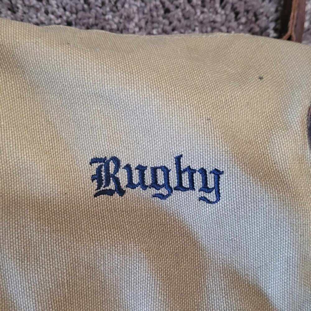 Rugby Ralph Lauren Preppy Large Canvas Duffle Weekender Bag. - Picture 3 of 12
